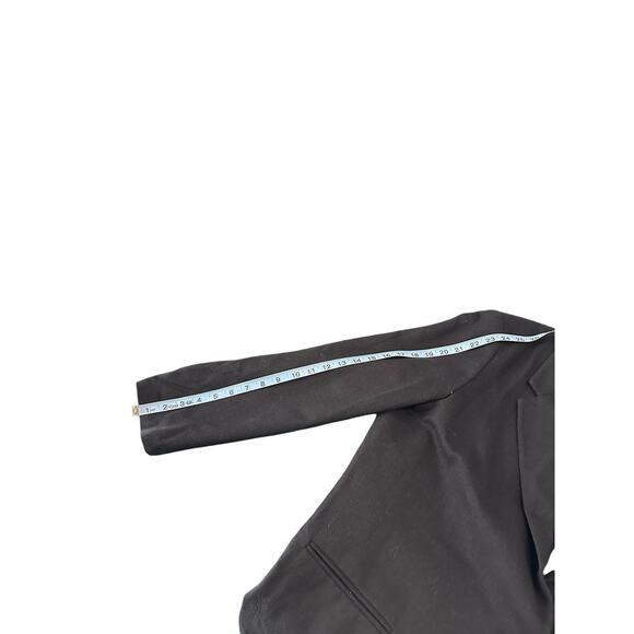 Vintage Black Academia Single Button Oversized Preppy Wool Blazer Size 14 - Picture 11 of 12